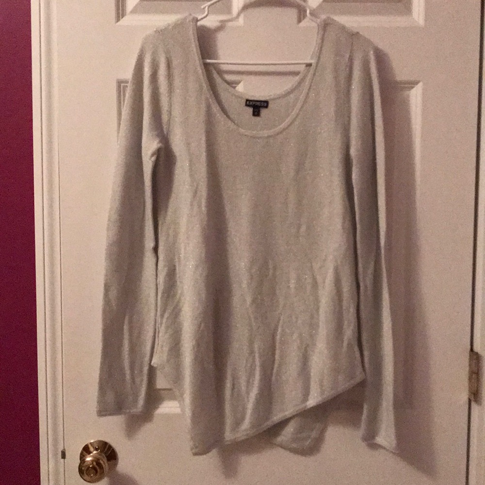 Glittery asymmetrical sweater